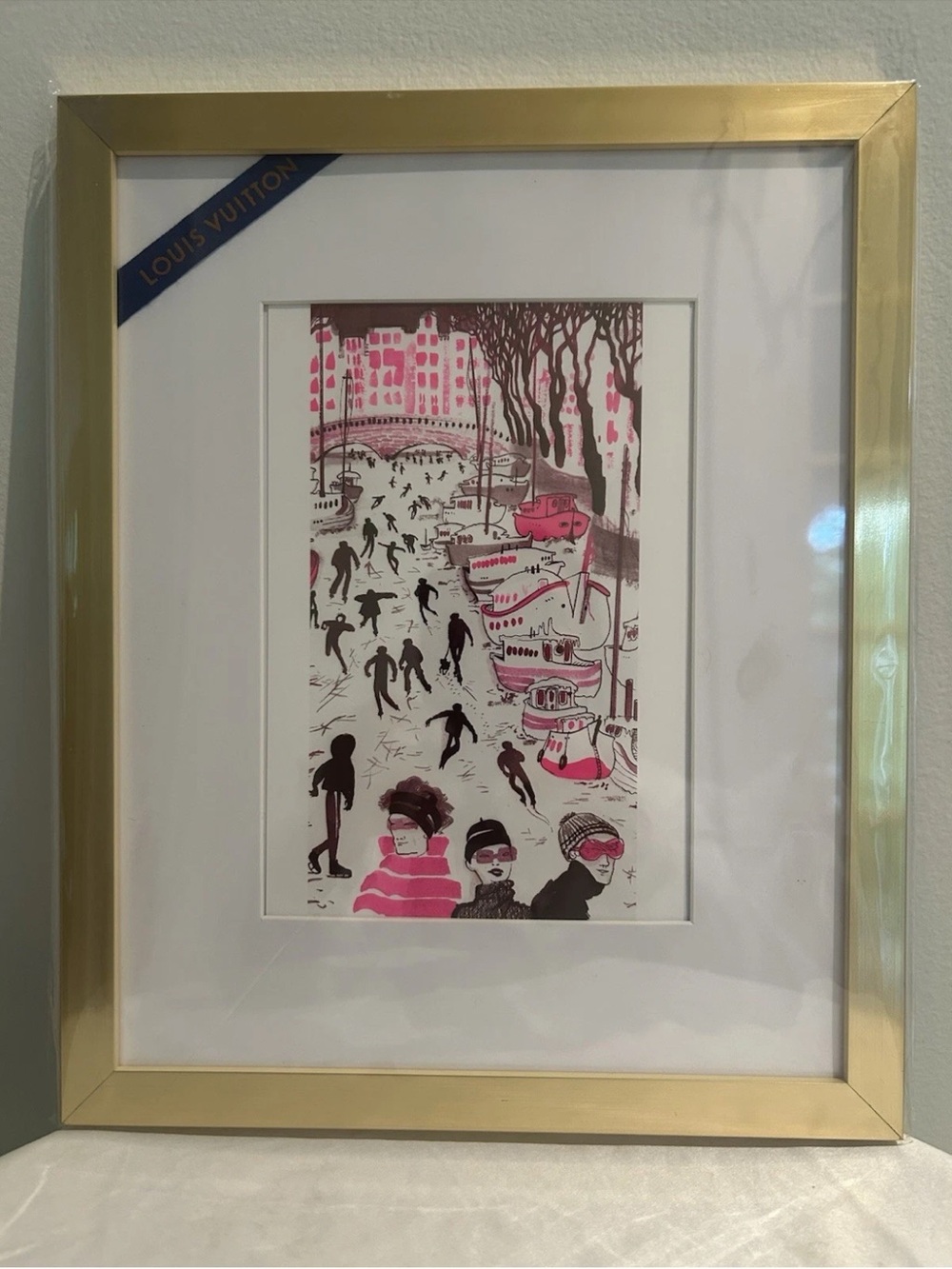 “Amsterdam” Louis Vuitton X Ruben Toledo Framed Art City Guide COA